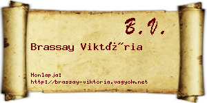 Brassay Viktória névjegykártya